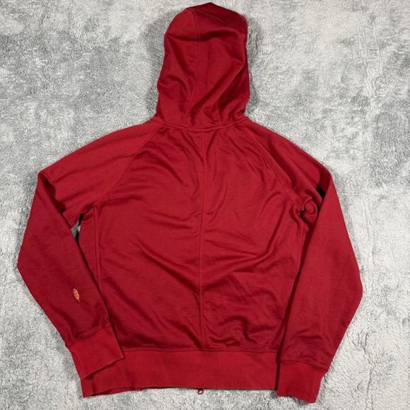 INDYGENA Women's Crimson Red Full Zip Hoodie Jacket Soft Touch Size Large - Picture 4 of 6